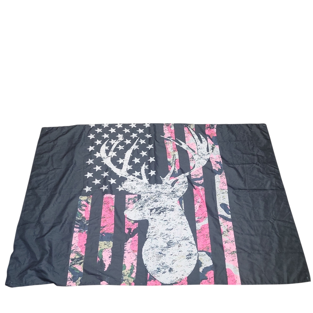 Pink Camo Flag Wall Decor